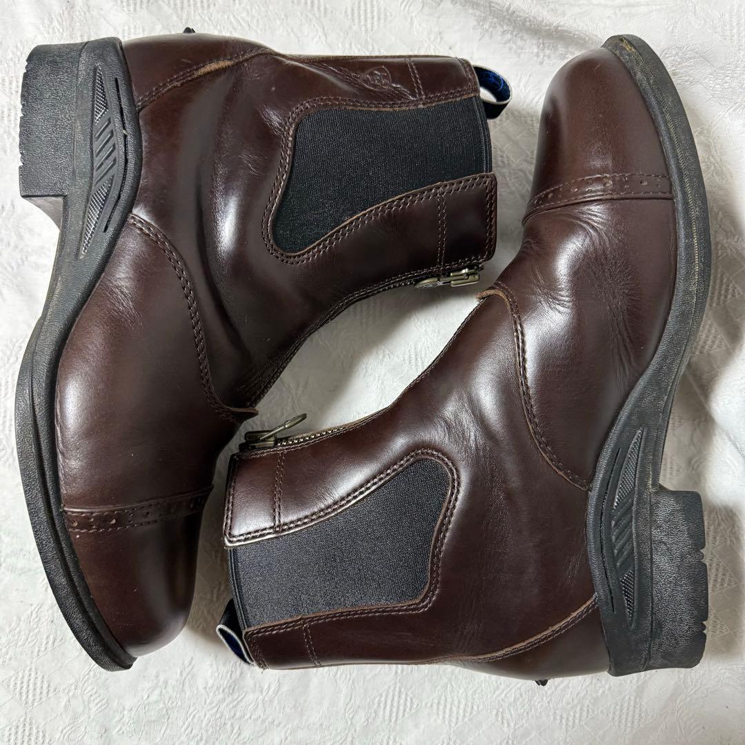 ARIAT　サイドゴアブーツ　フロントジップ　US8　26cm