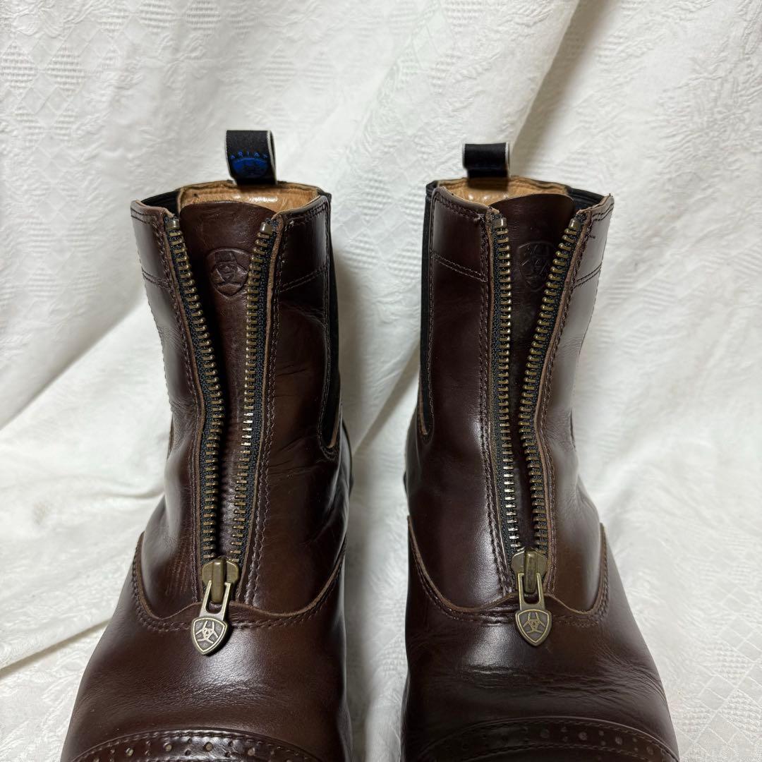 ARIAT　サイドゴアブーツ　フロントジップ　US8　26cm