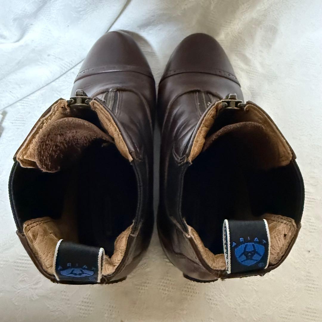 ARIAT　サイドゴアブーツ　フロントジップ　US8　26cm