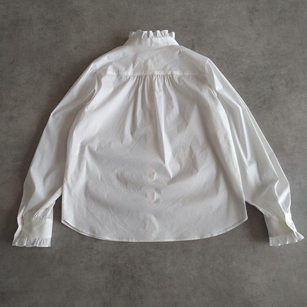 美品✨️マッキントッシュロンドン ストレッチ シャツブラウス フリル 白