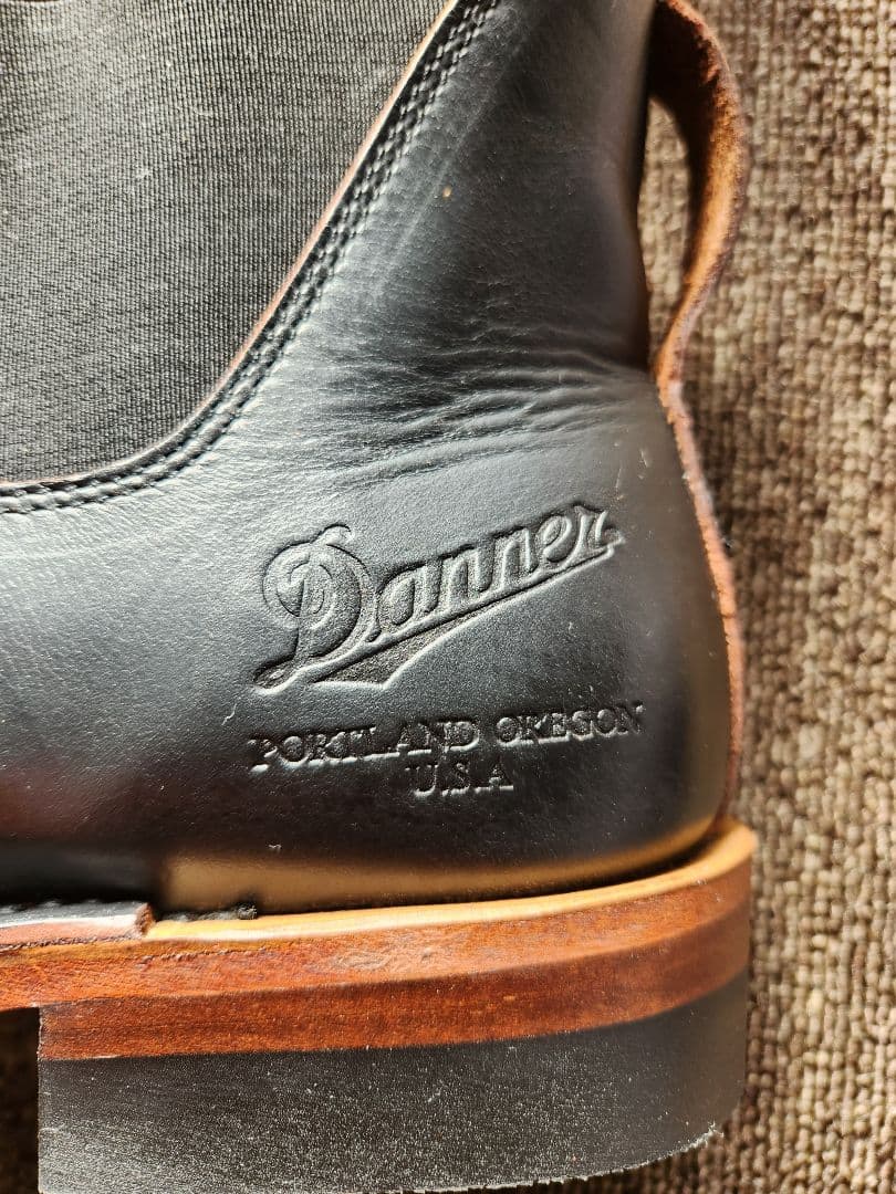 Danner ダナー レザー サイドゴアブーツ Vibramソール USA製　黒