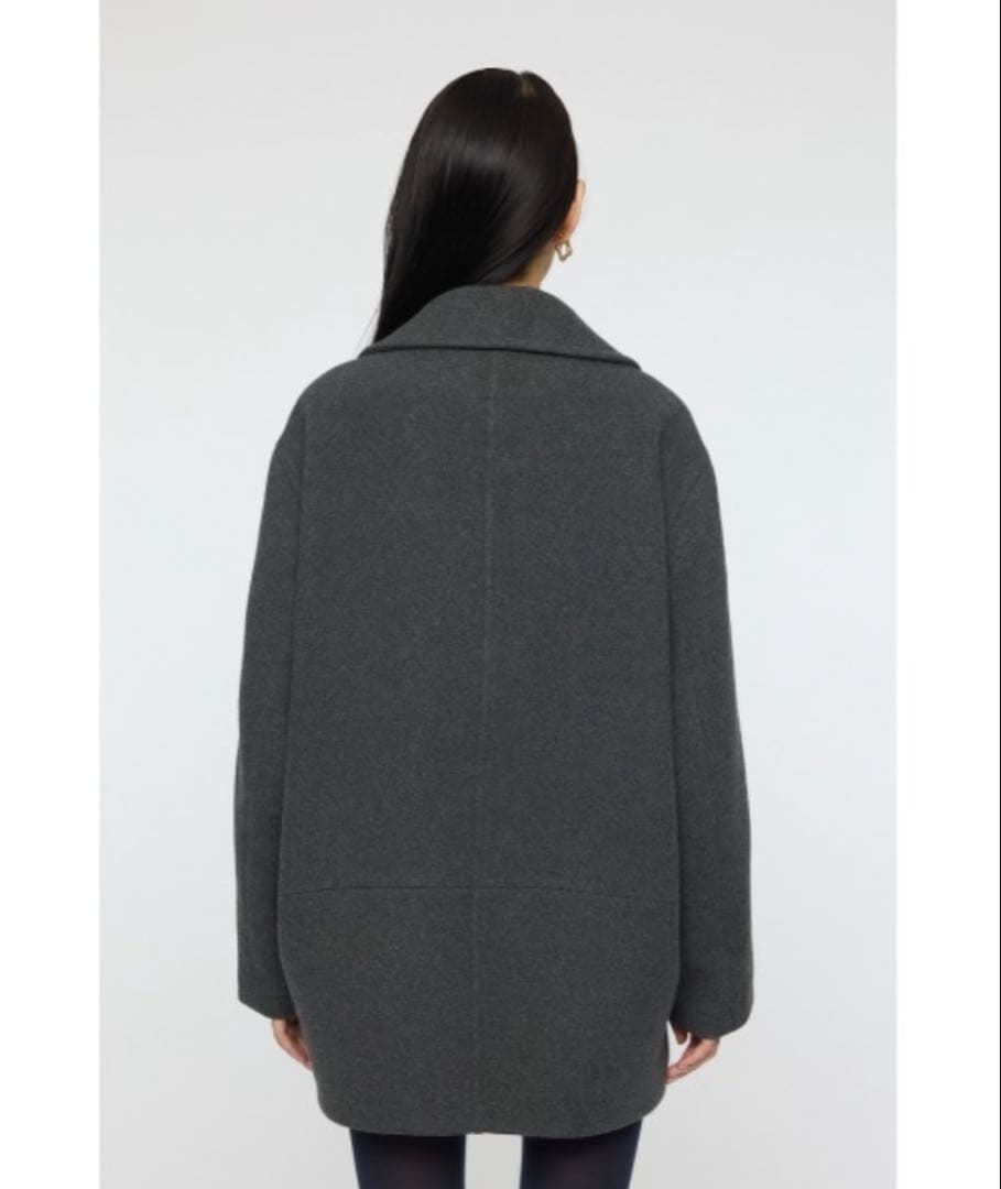 moussy DOUBLE BREASTED MID コート　チャコール　1