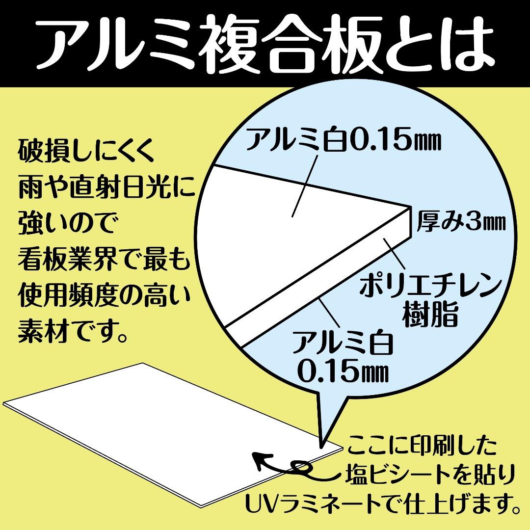わらび✦283✦ショップ様用看板製作✦40cm×40cm✦日本語