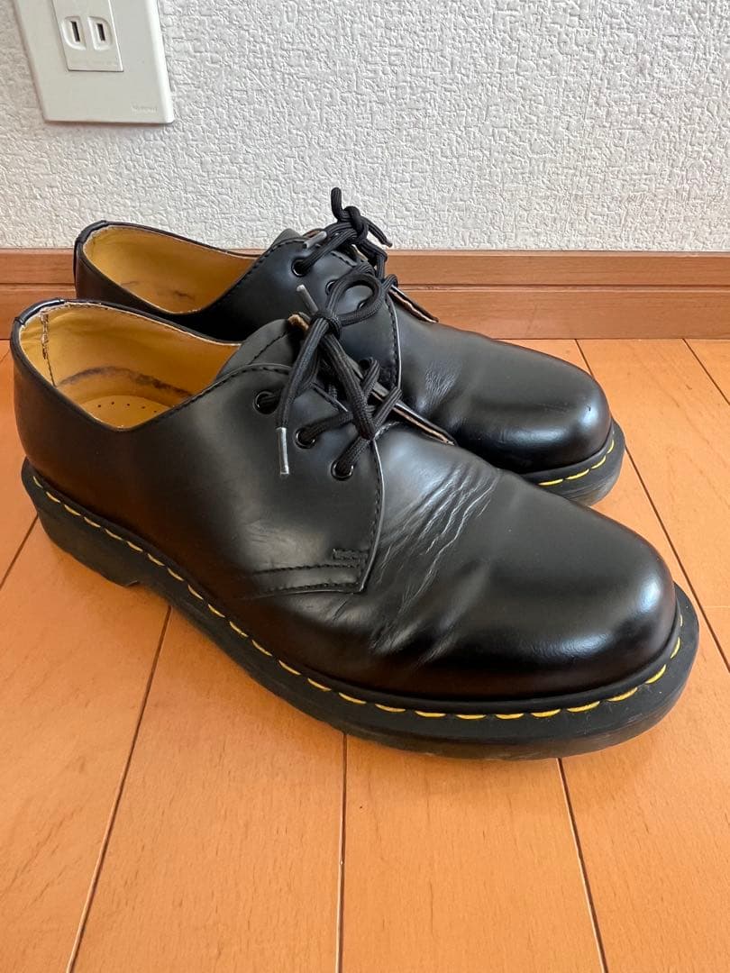 ドクターマーチン　 厚底ブラックレザーシューズ