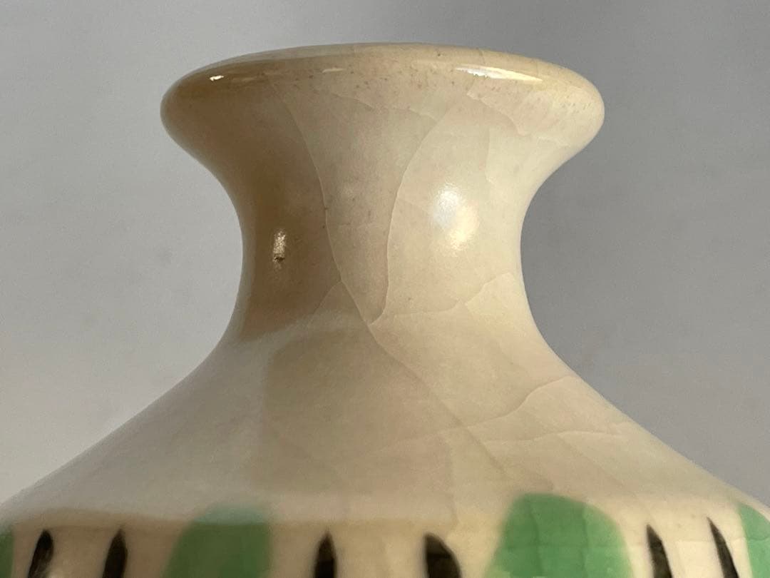陶芸家　小山岑一　色絵　徳利　酒器　共箱　壺中居取扱　小山冨士夫