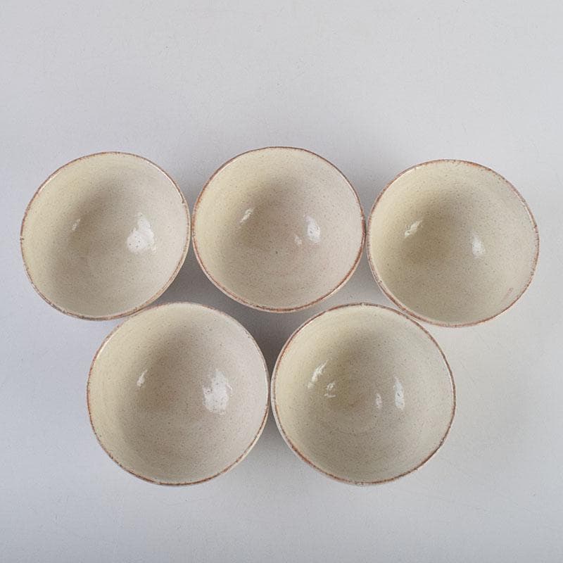 茶道具　萩焼　一立窯　浦裕作　萩茶碗　五客　共箱　V　8896