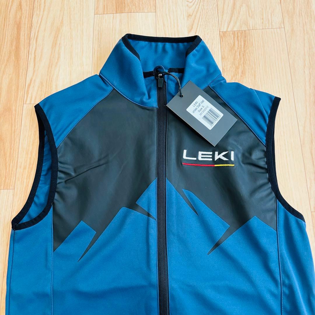 新品タグ付【ドイツ✴︎LEKIスポーツベスト】男女兼用Sネイビー✴︎ストレッチ素材