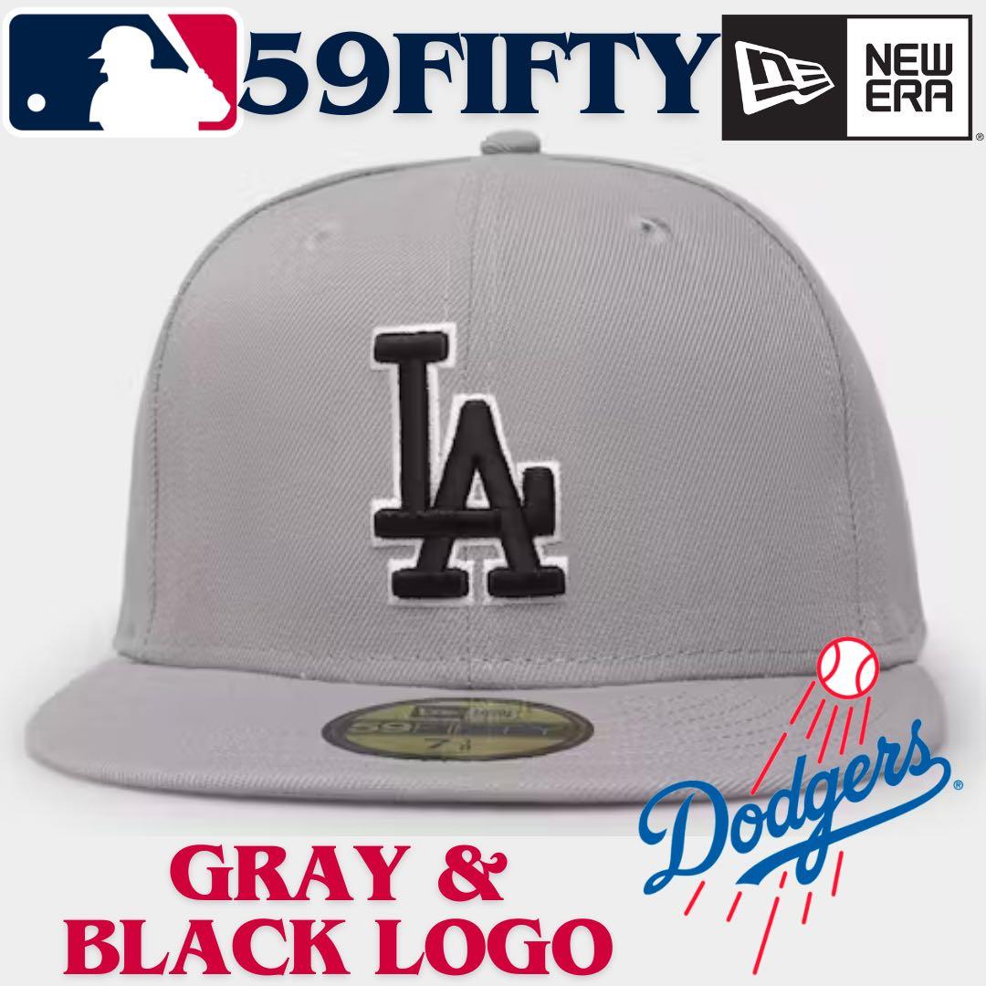 【海外限定】758 ニューエラ ロサンゼルスドジャース 59FIFTY グレー