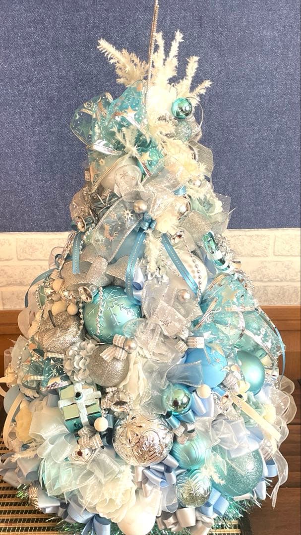 青と白のクリスマスツリー❣️Ｓtitch_luv❣️