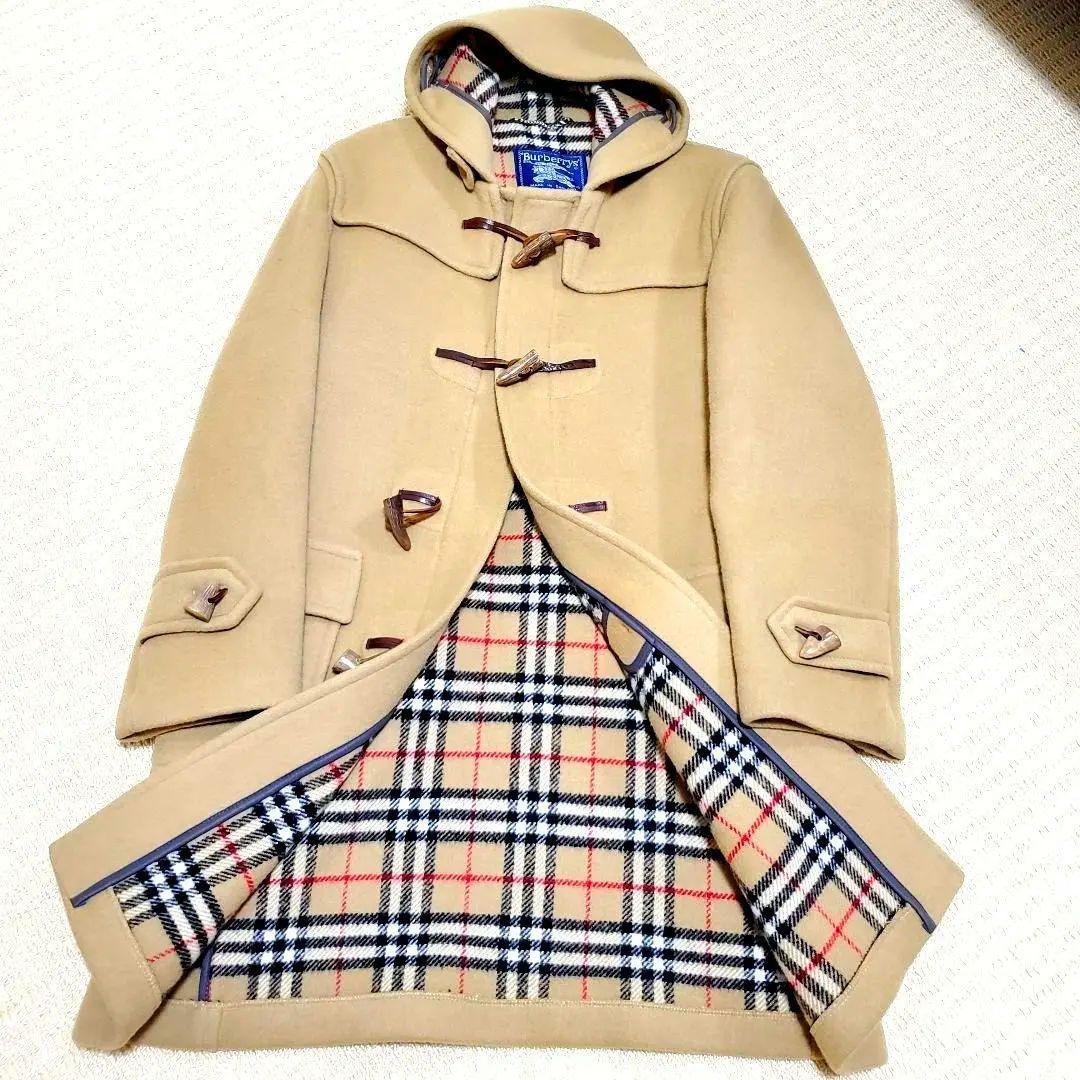 美品✨バーバリー ノバチェック ダッフルコート ロング 英国製 キャメル