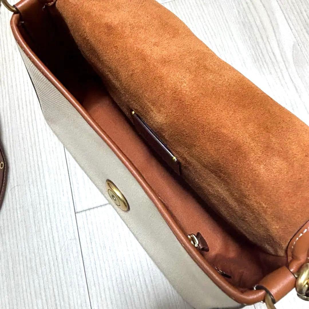 coach ソフト　タビー　ショルダー　キャンバス　ハンドバッグ　2way