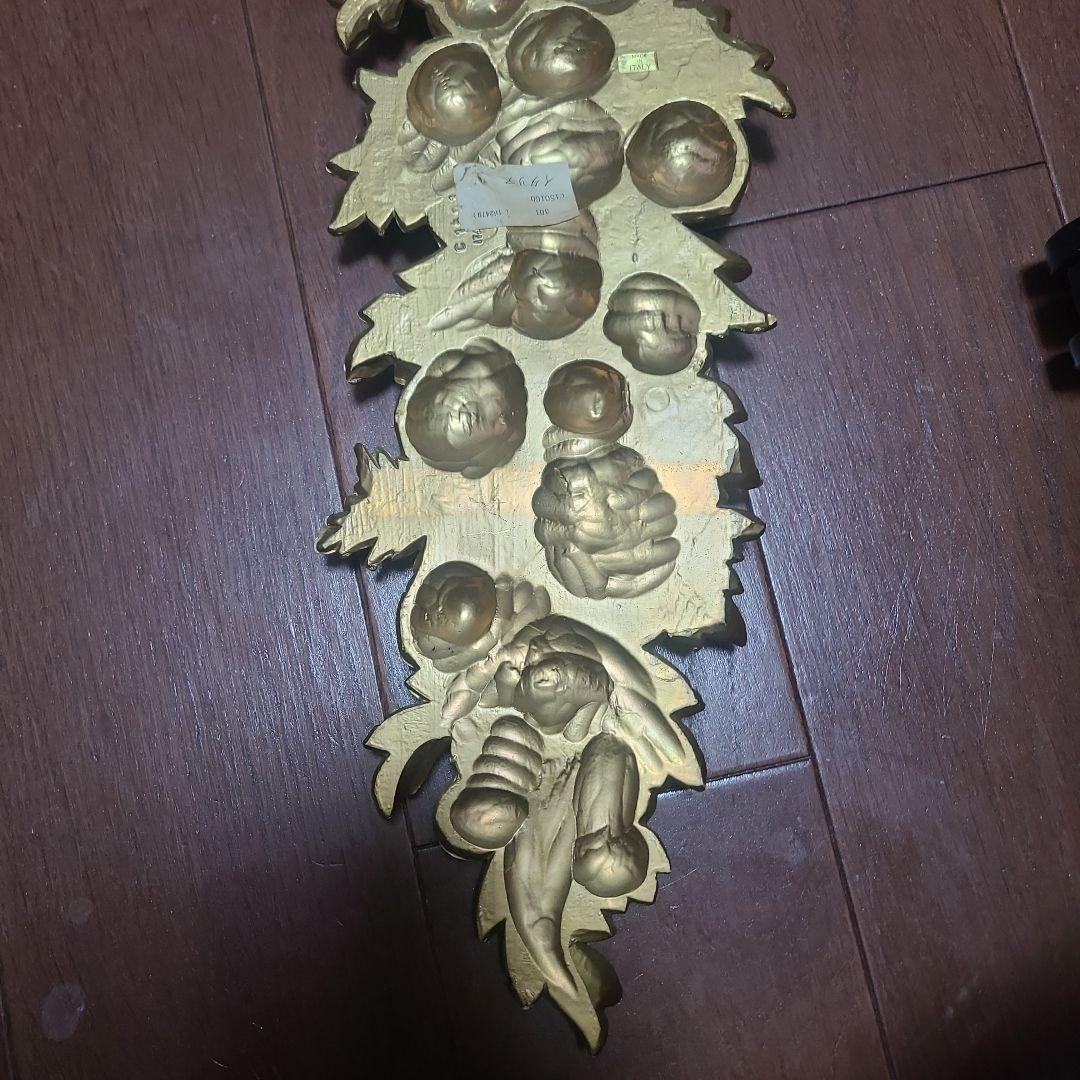 金色のフルーツ装飾壁掛け二個セット