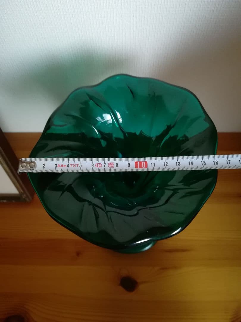 ✨緑色のイタリア製のガラスアート