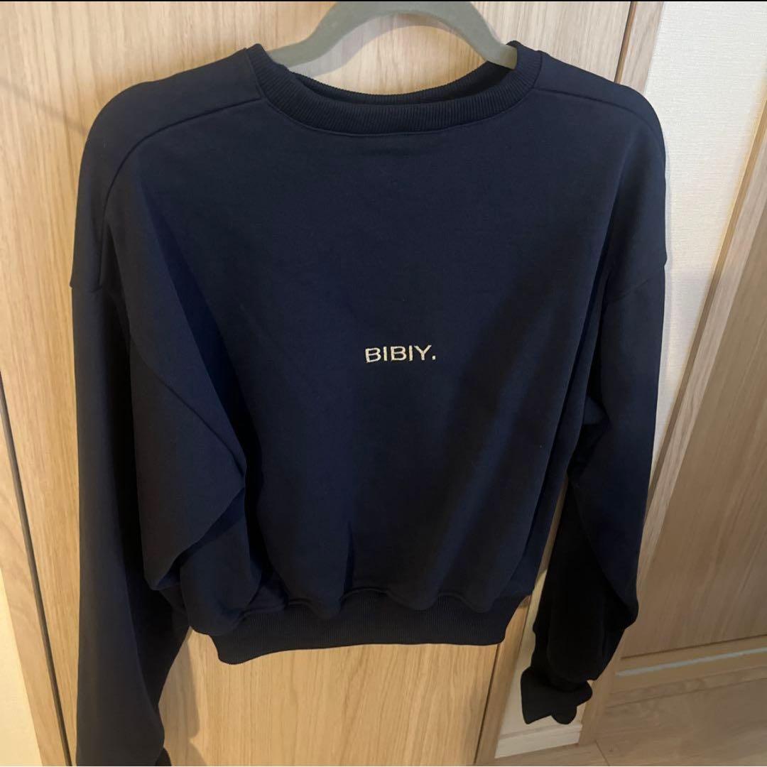Bibiy ネイビー スウェットトップス