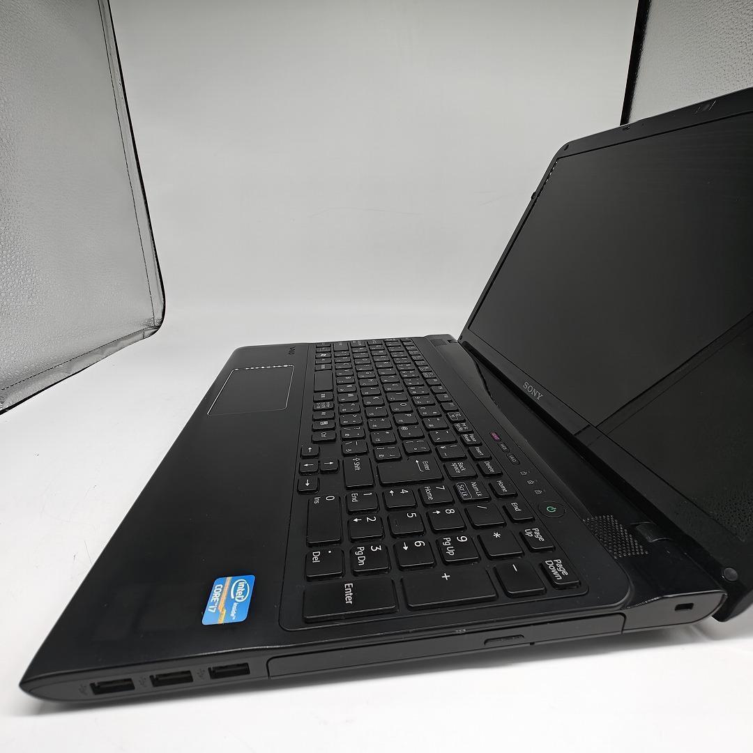 【VAIO】SVE 高速i7 新品SSD512GB 16GB ブラックノートPC