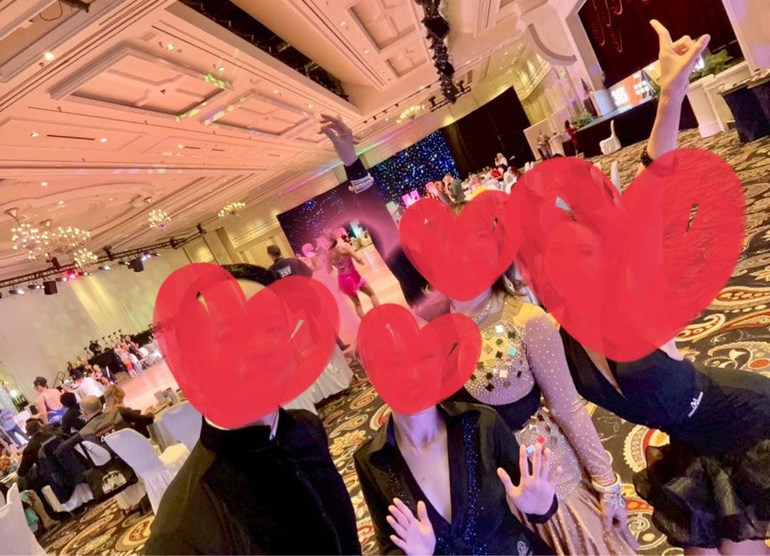 【値下】キラキラ⭐️ラテンダンスドレス　豪華ラインストーンとデカビーズ　　Lサイズ