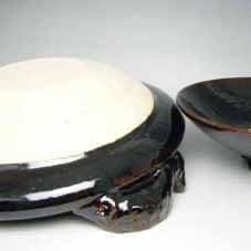 【再値下げ】新品　土鍋　圡楽窯　魚手黒鍋　尺２寸　12号　土楽　5～6人用