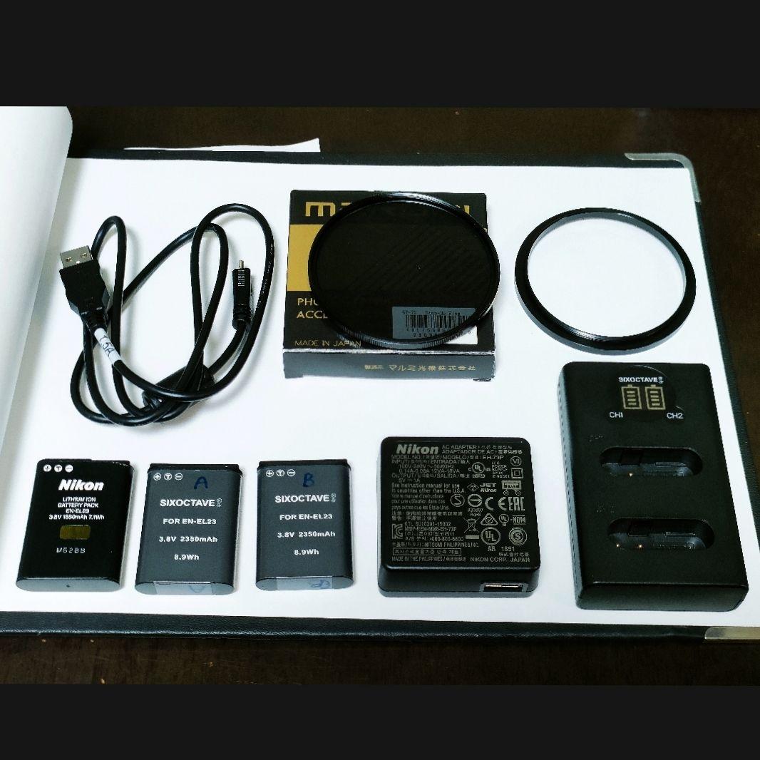 Nikon P900 ニコン カメラ 望遠鏡 電池3点 箱取説あり 充実セット！
