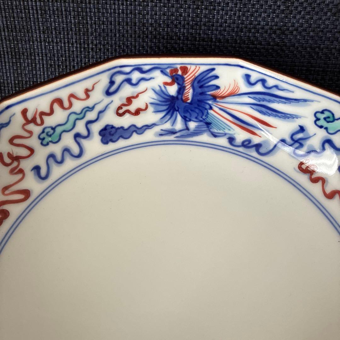 十四代辻常陸　染錦龍鳳凰文　12角