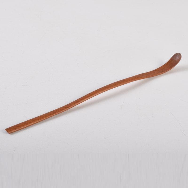 茶道具　飛騨一位木　松喜斉作　茶杓　共箱　V　8975