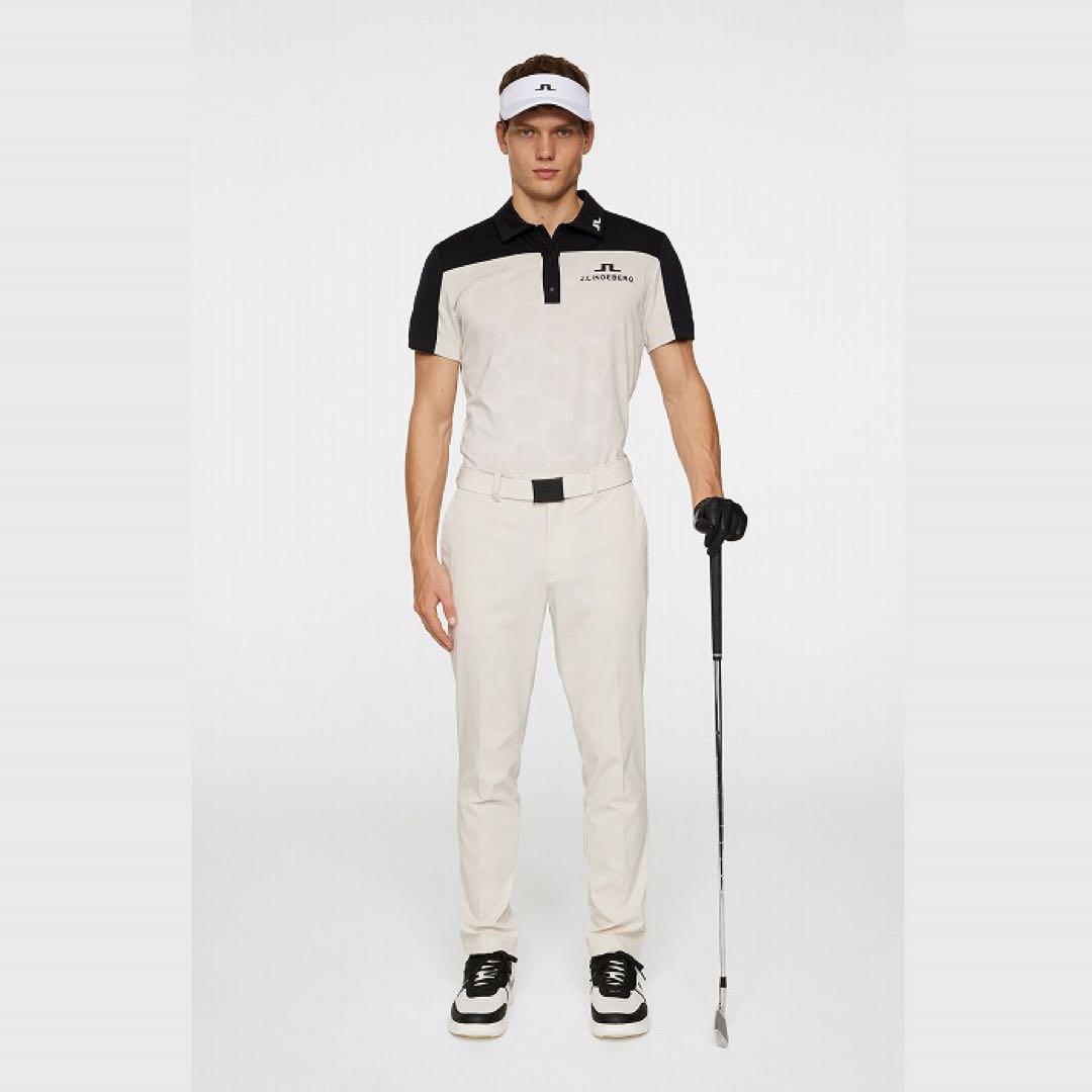 J.LINDEBERG TOUR COLLECTION ジャカード柄スリムポロ