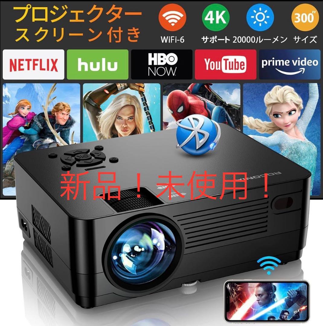 Roconia登場プロジェクター100インチスクリーン＆収納バッグ付属