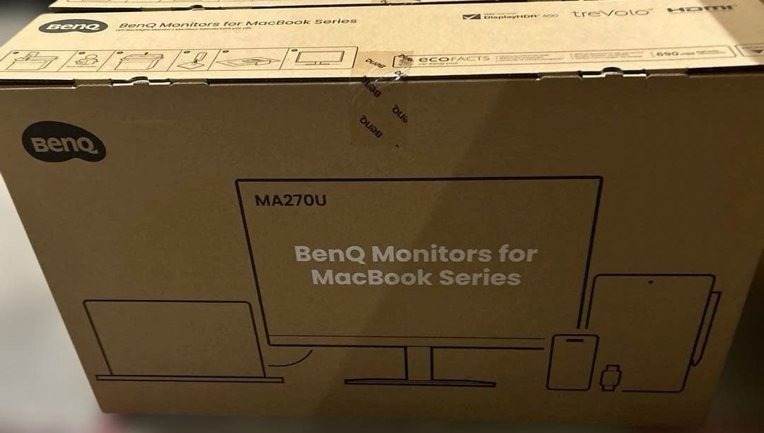 【MA270U】BenQ Mac向けシリーズ 27インチ 4Kモニター