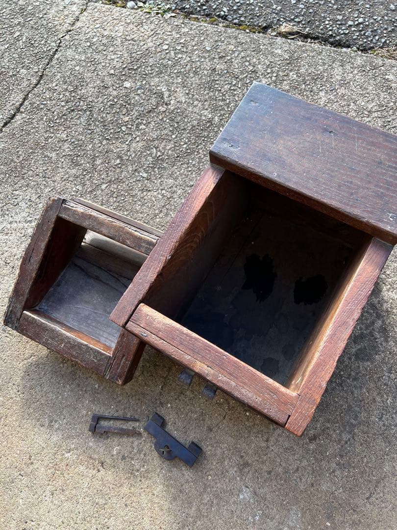 【希少・時代物】銭箱 鍵付き　骨董 古道具 アンティーク