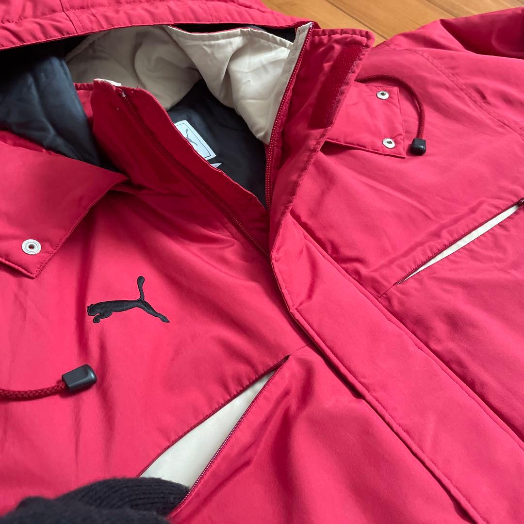 PUMA ベンチロングコート　レッド　サッカー　XL