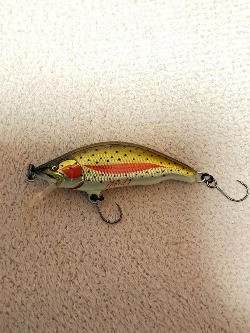 ハンドメイドミノー　イタチミノー AMENOHA 45S レインボートラウト