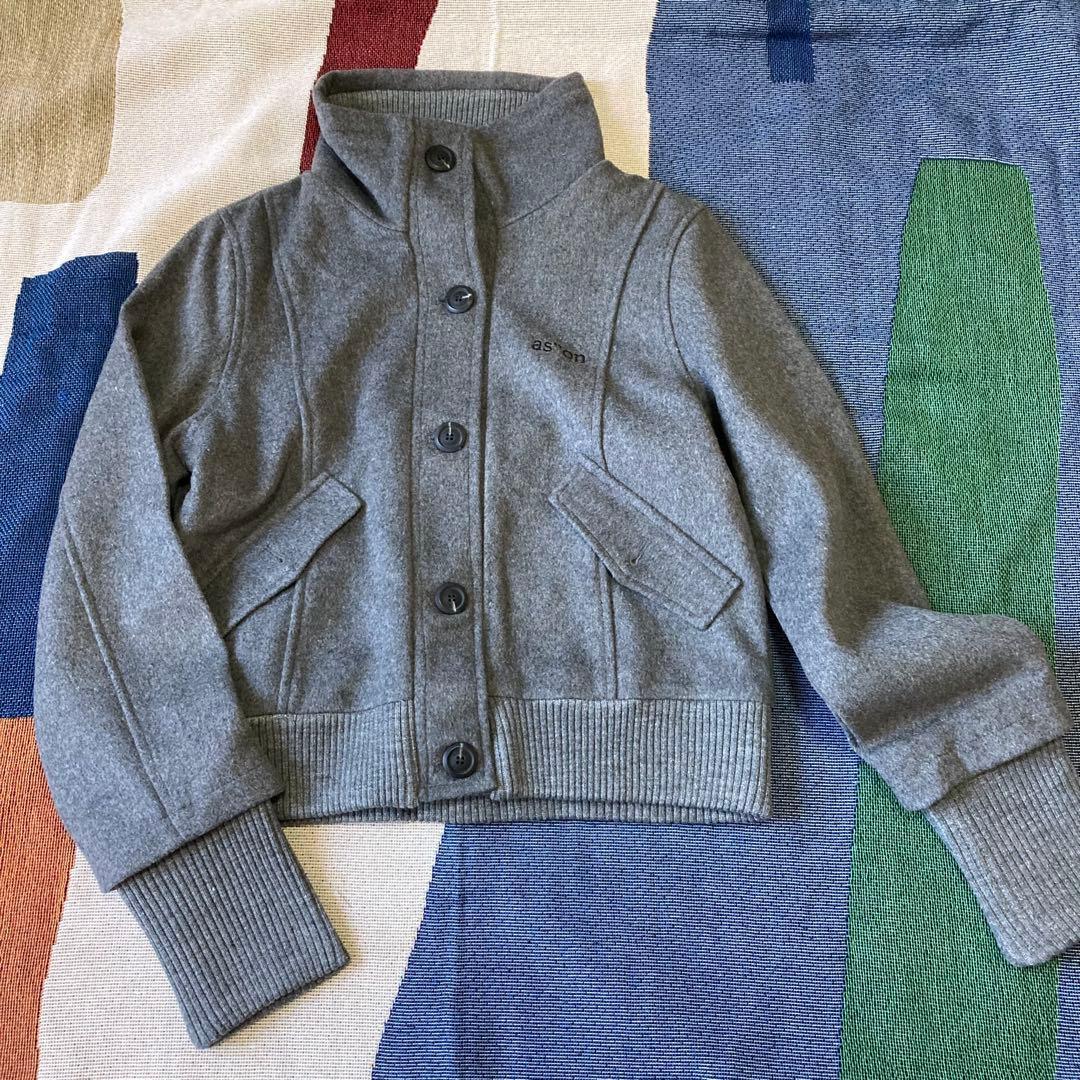 ASON as”on ダンボ ウールジャケット グレー