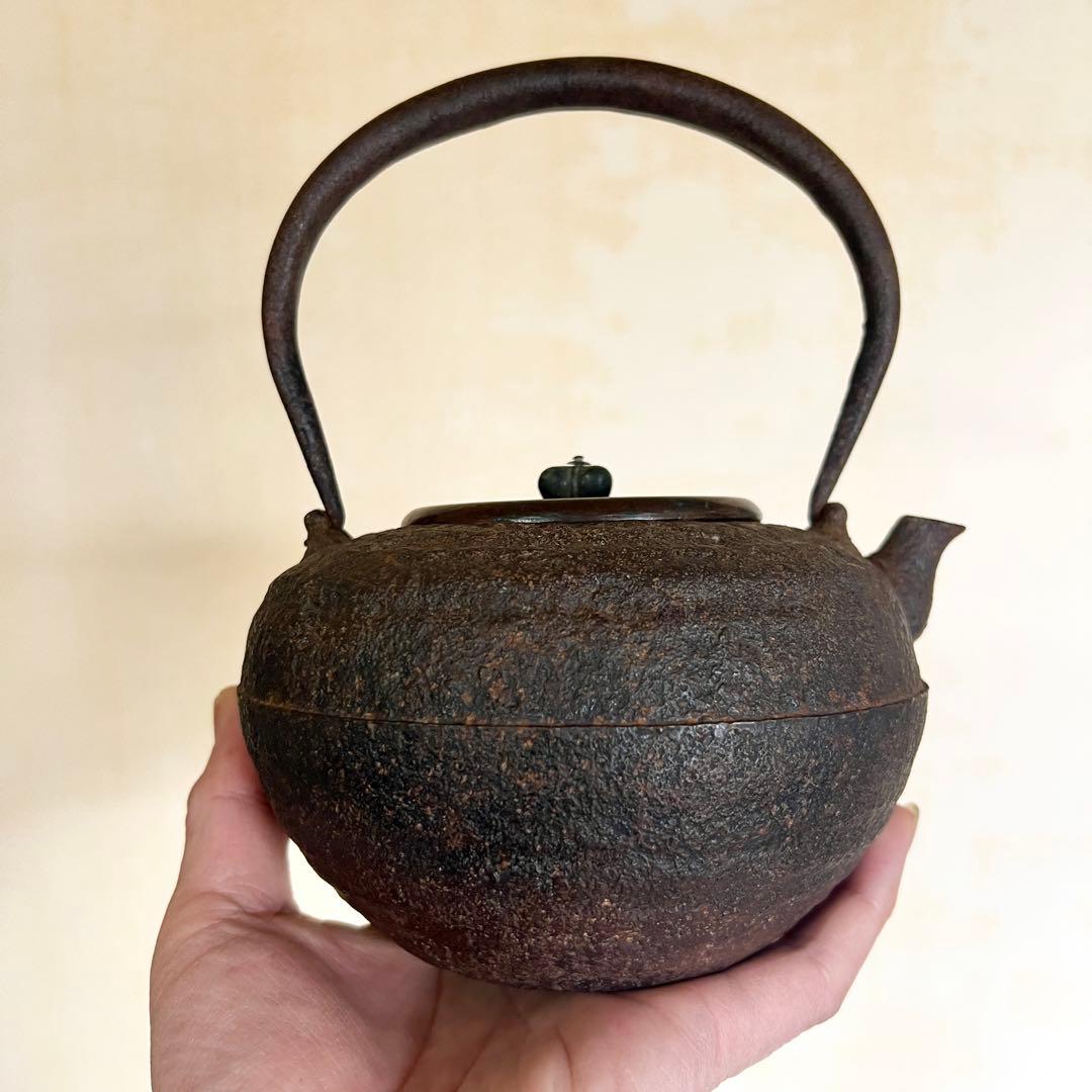 時代 名人 青龍堂 安之介系 小降 鉄瓶 煎茶道具