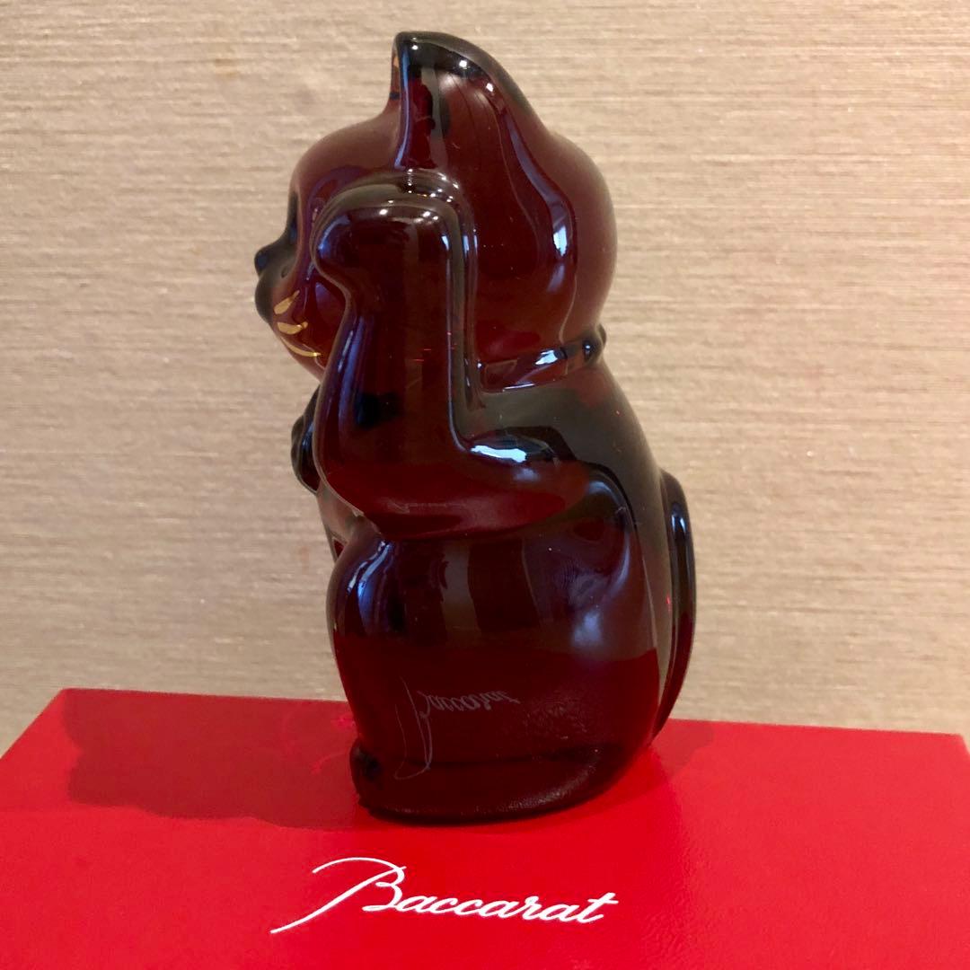 【新品未使用】バカラ　まねき猫　レッド