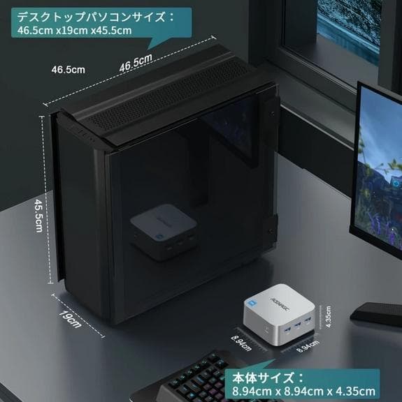【新品】 ACEMAGIC ミニPC N100 メモリ12GB SSD256GB