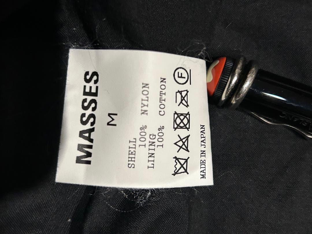 masses マシス コーチジャケット 新品未使用 キムタク 黒　新品未使用　M
