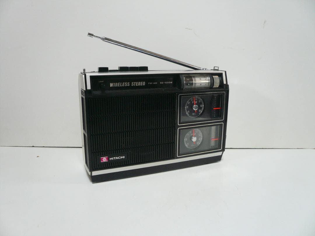 レトロ 日立 2バンドラジオ KS-1000W AW/FM ワイヤレスステレオ