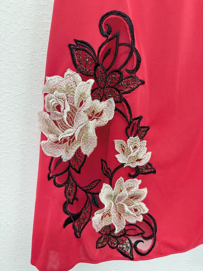 Salute 上下セット　 花柄刺繍 キャミソール L-80ショーツM