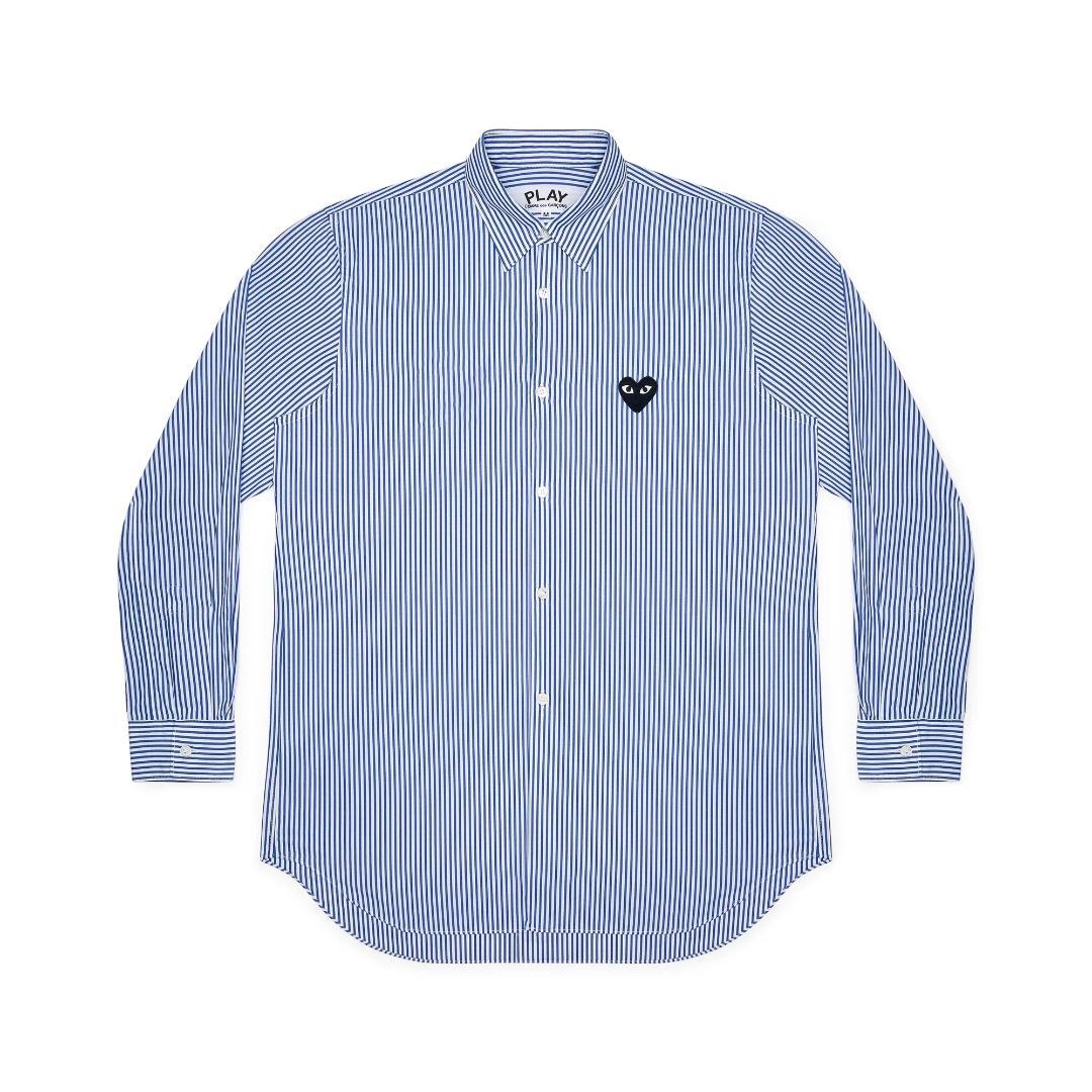 やや訳ありPLAY COMME des GARÇONS綿ストライプシャツXXS