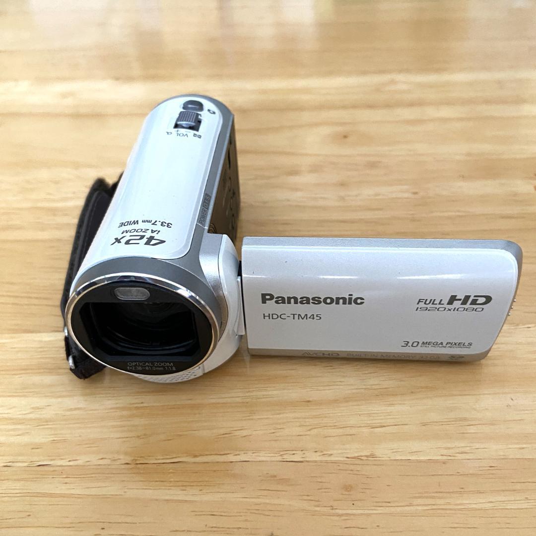 Panasonic HDC-TM45 ビデオカメラ 本体 パナソニック 白