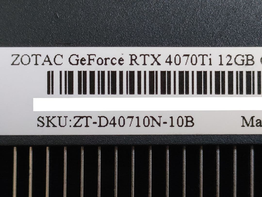 デ*ー様 ZOTAC GeForce RTX4070Ti 12GB