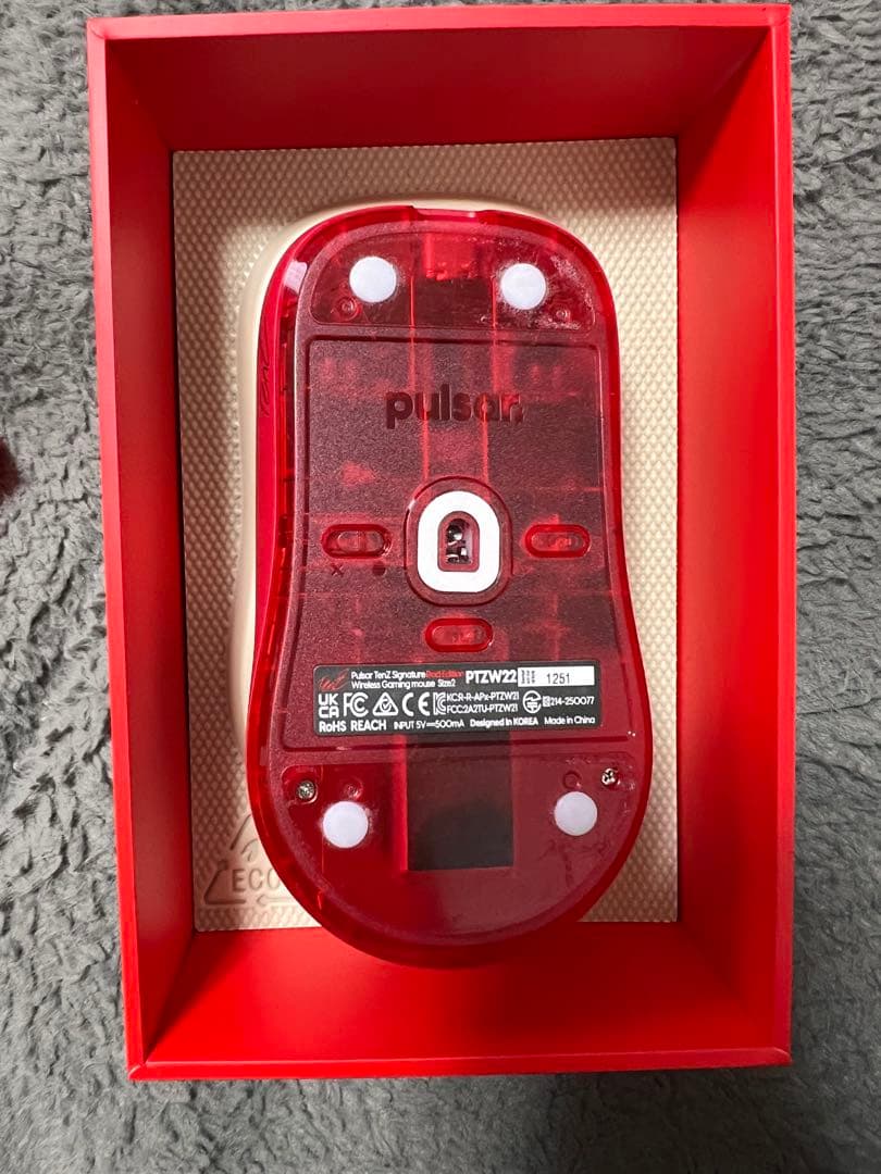 マウス・トラックボール Pulsar TenZ signature Red
