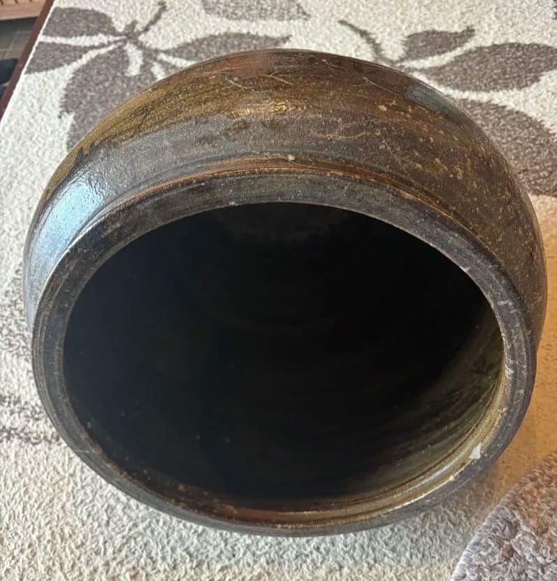 丹波焼　赤土部灰釉甕　大壺 時代物 骨董品アンティーク