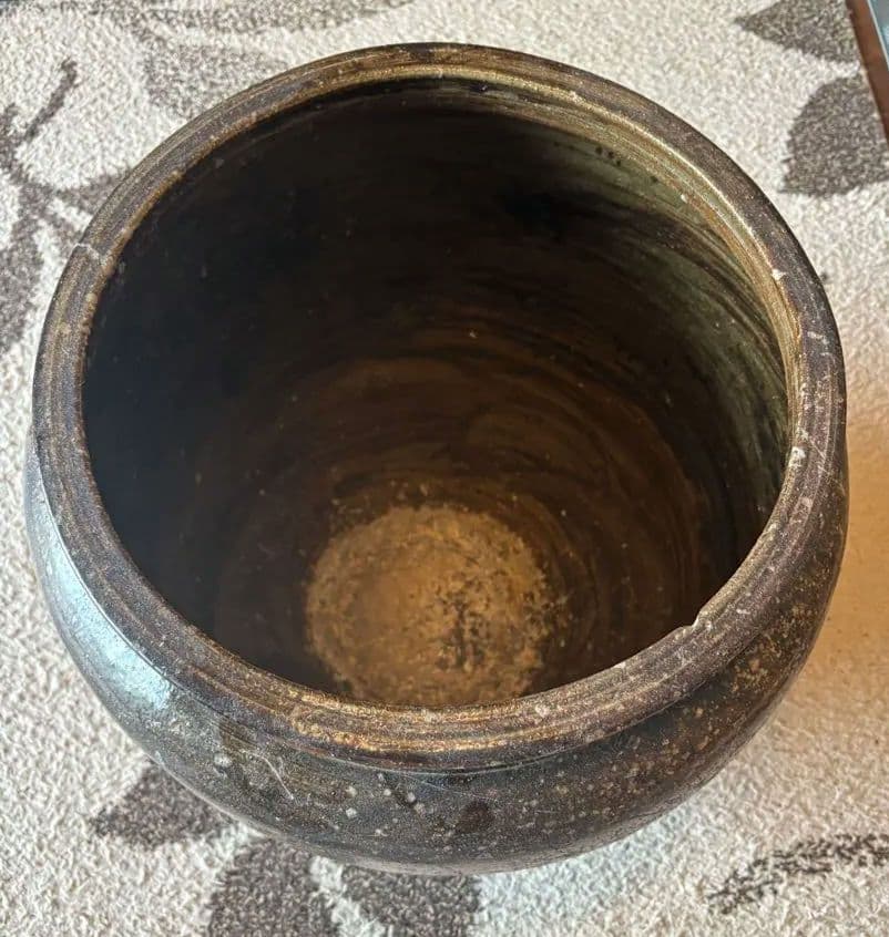 丹波焼　赤土部灰釉甕　大壺 時代物 骨董品アンティーク