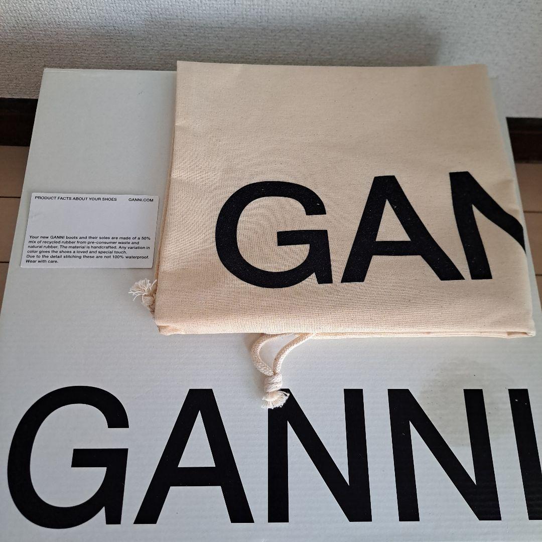 【ねここ】GANNI チェルシーブーツ サイドゴアブーツ ブラック 38