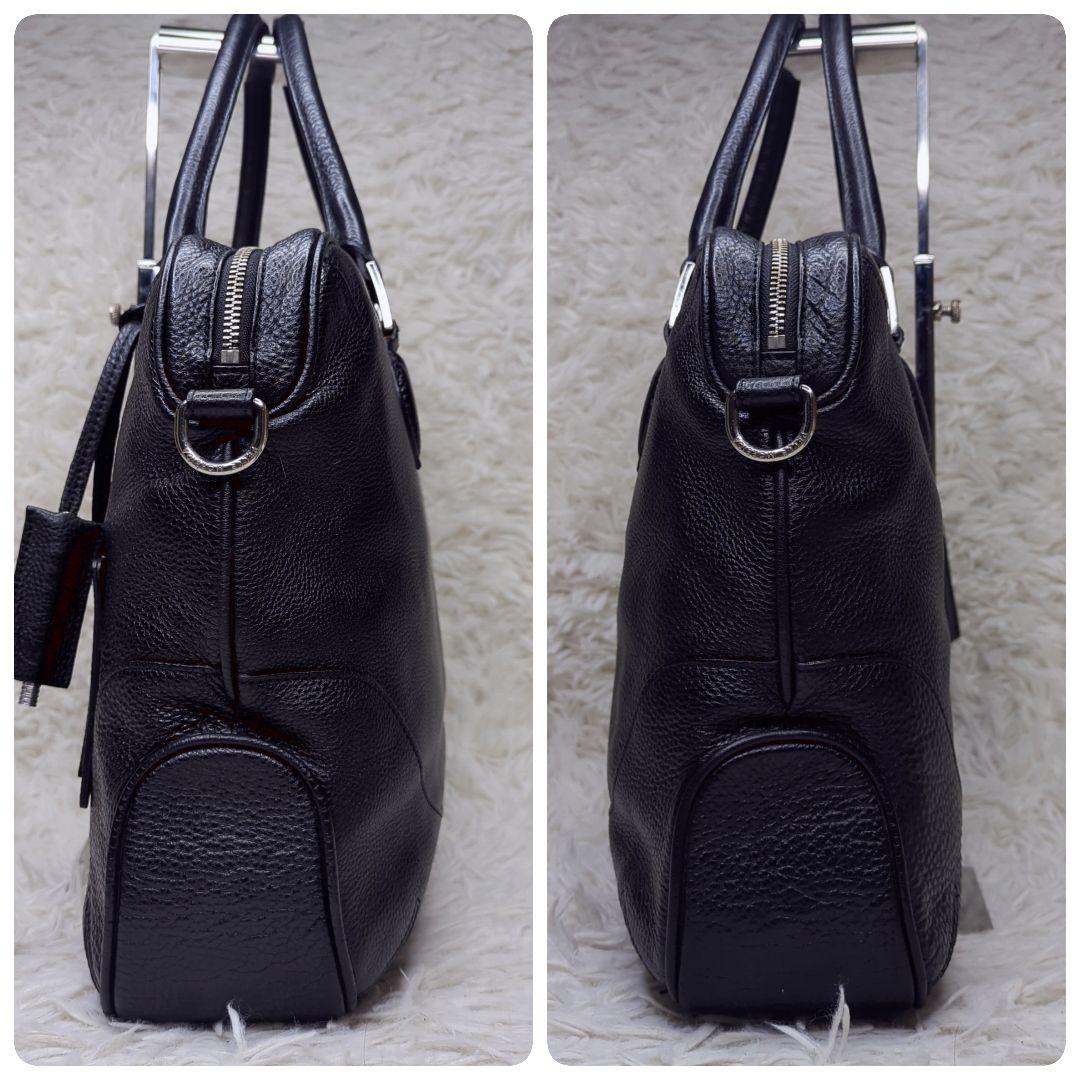 良品✨ペッレモルビダ メイデンボヤージュ ブリーフケース シボ革 黒 2way