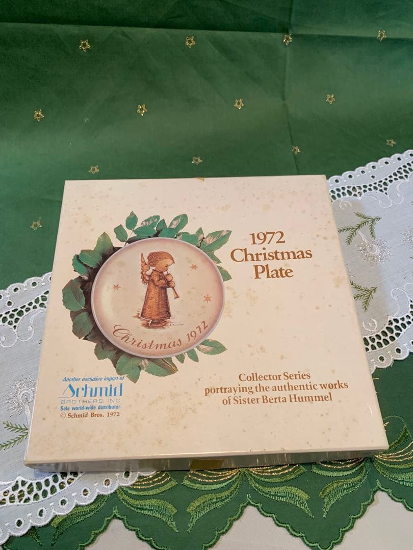 フンメル人形　レアな箱入りコレクターシリーズ1972年のクリスマスプレート！