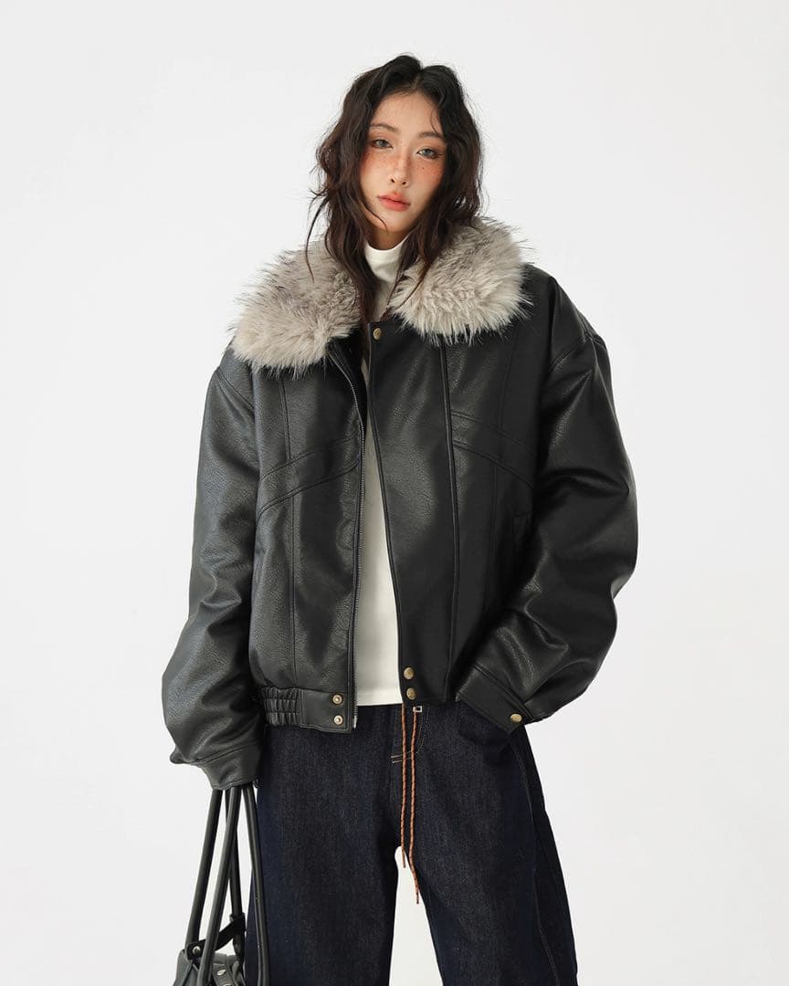 【日本未上陸】ACESTUDIOS 25AW ファーレザーブルゾンジャケット