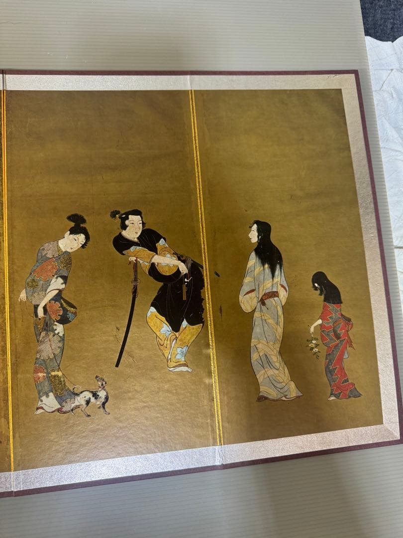 2344国宝　彦根屏風  ミュージアムグッズ　雛屏風　ミニ屏風　日本歴史　時代物