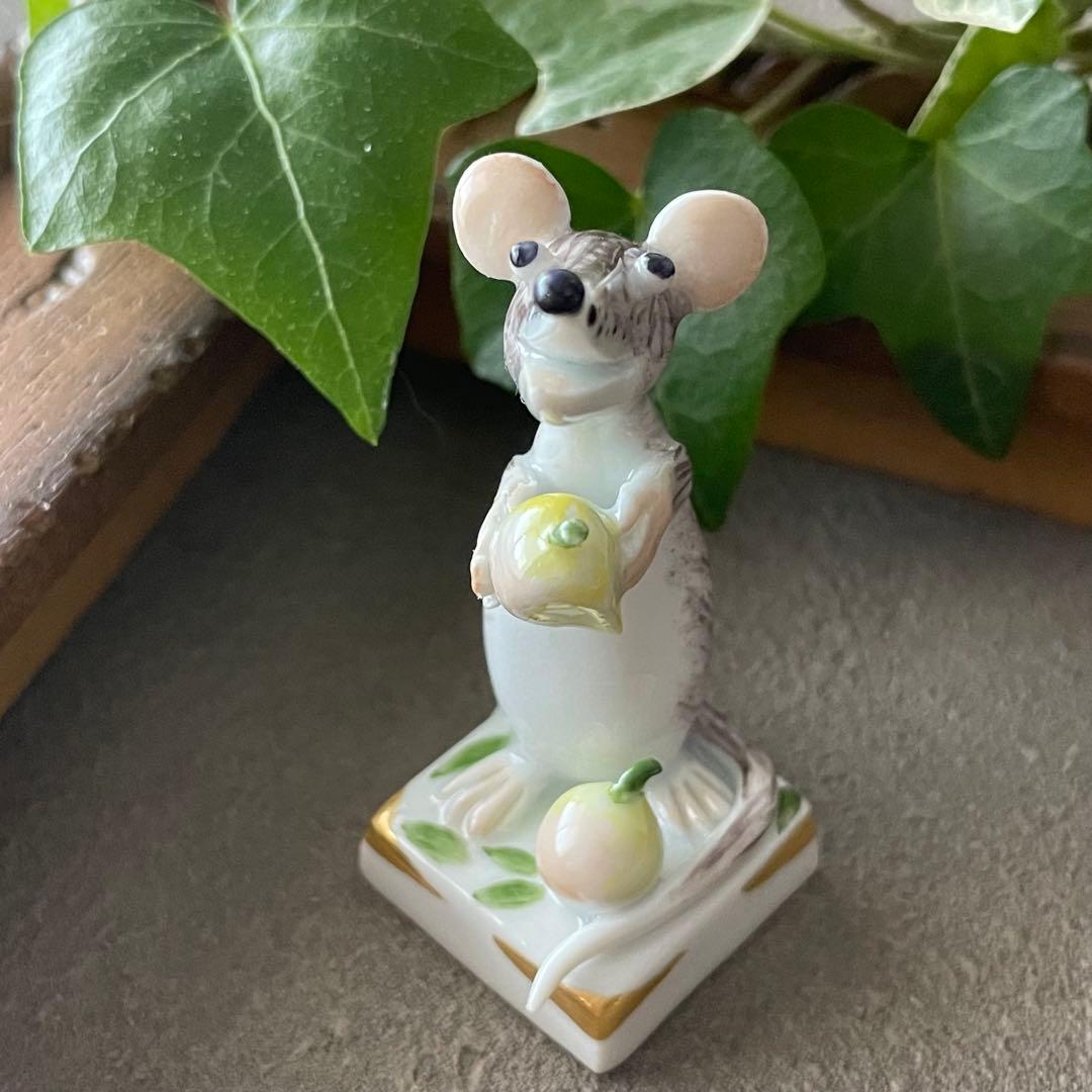 Meissen マイセン ミニ干支 ネズミ&梨
