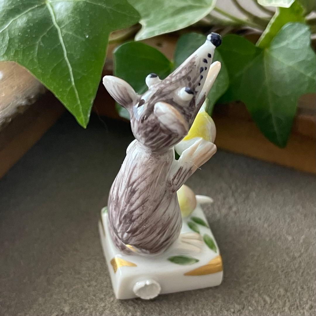 Meissen マイセン ミニ干支 ネズミ&梨